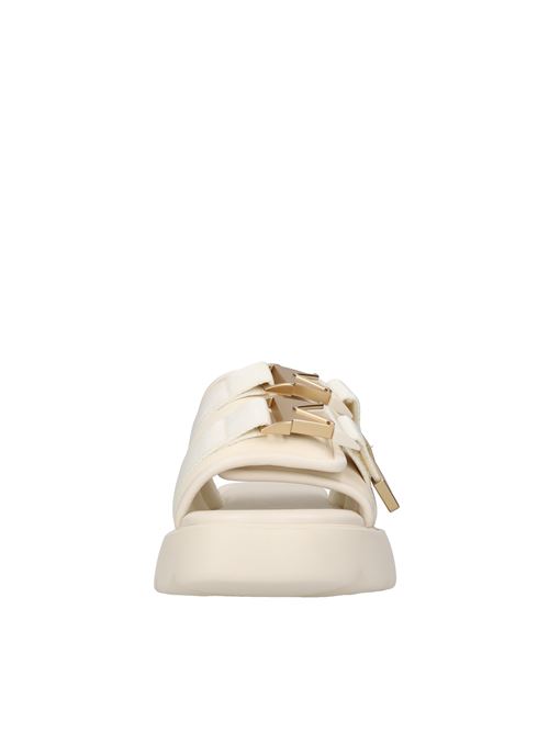 Mules in leather and fabric BOTTEGA VENETA | 690034 V0DS2 2916BEIGE